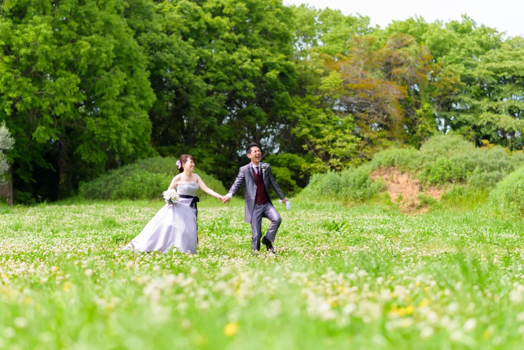婚礼洋装前撮りロケーション写真