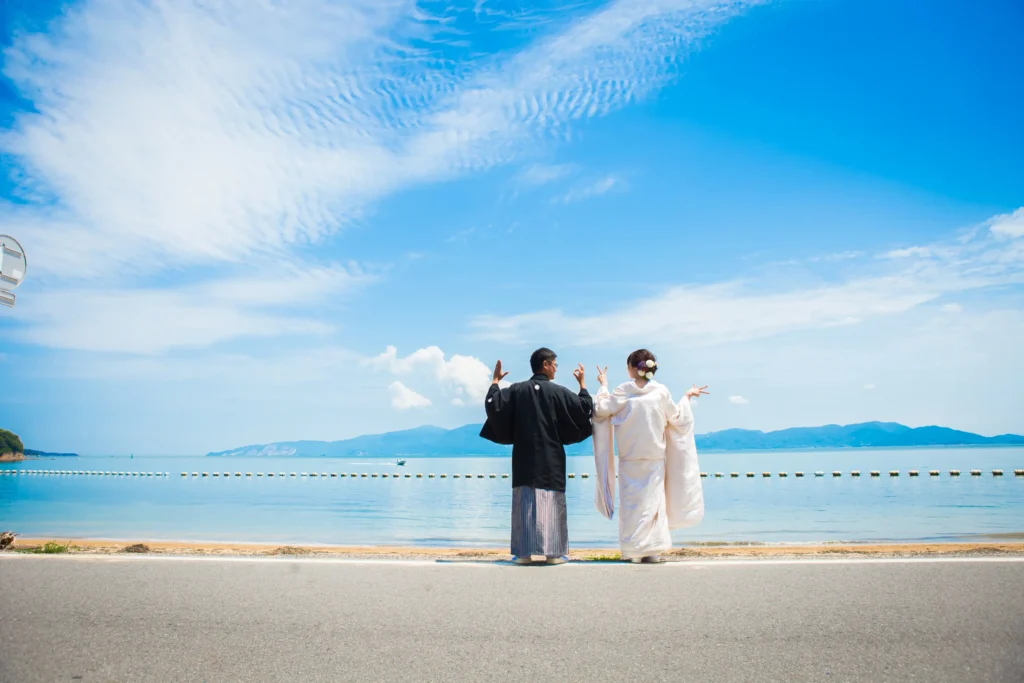 婚礼和装前撮りロケーション写真