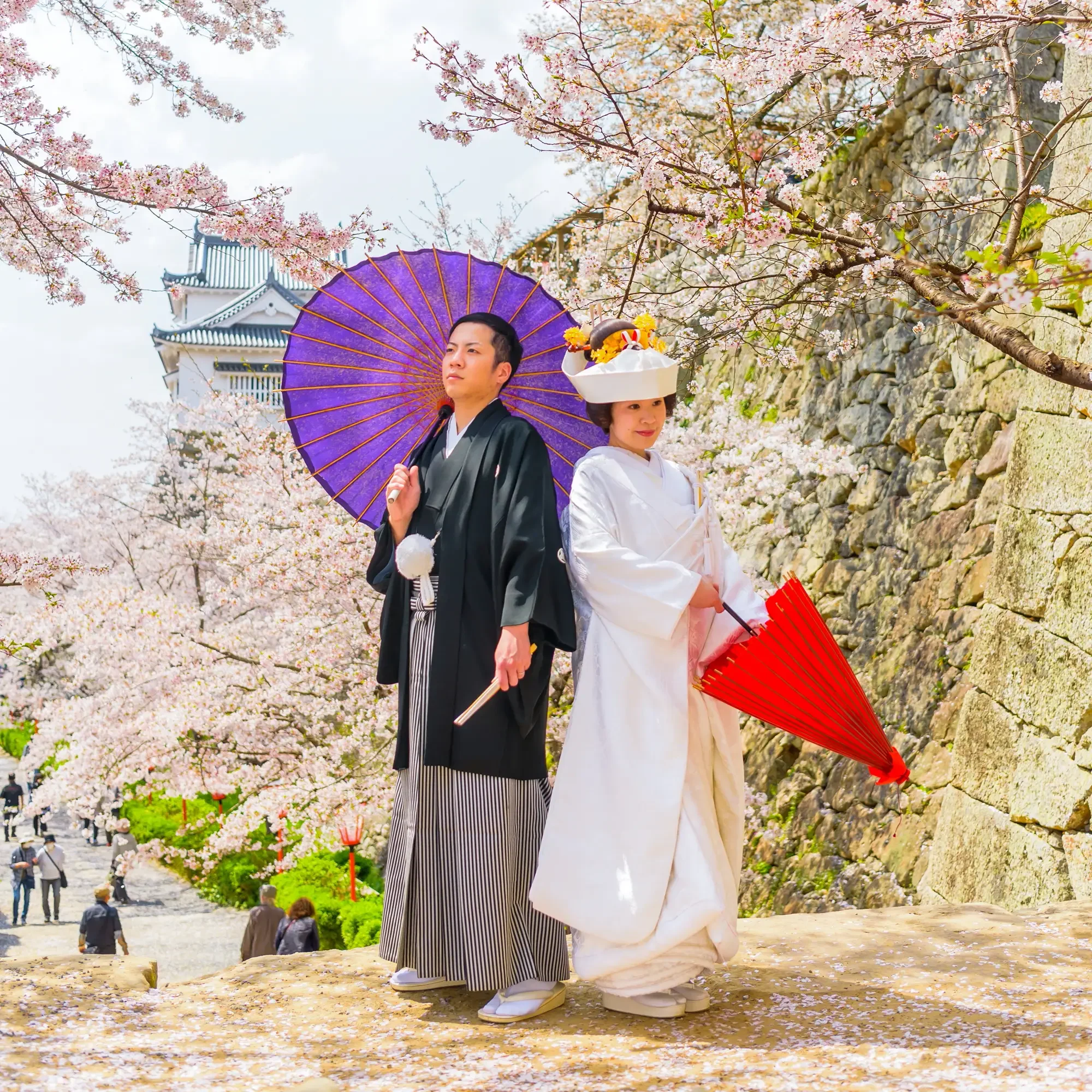 婚礼和装前撮りロケーション写真