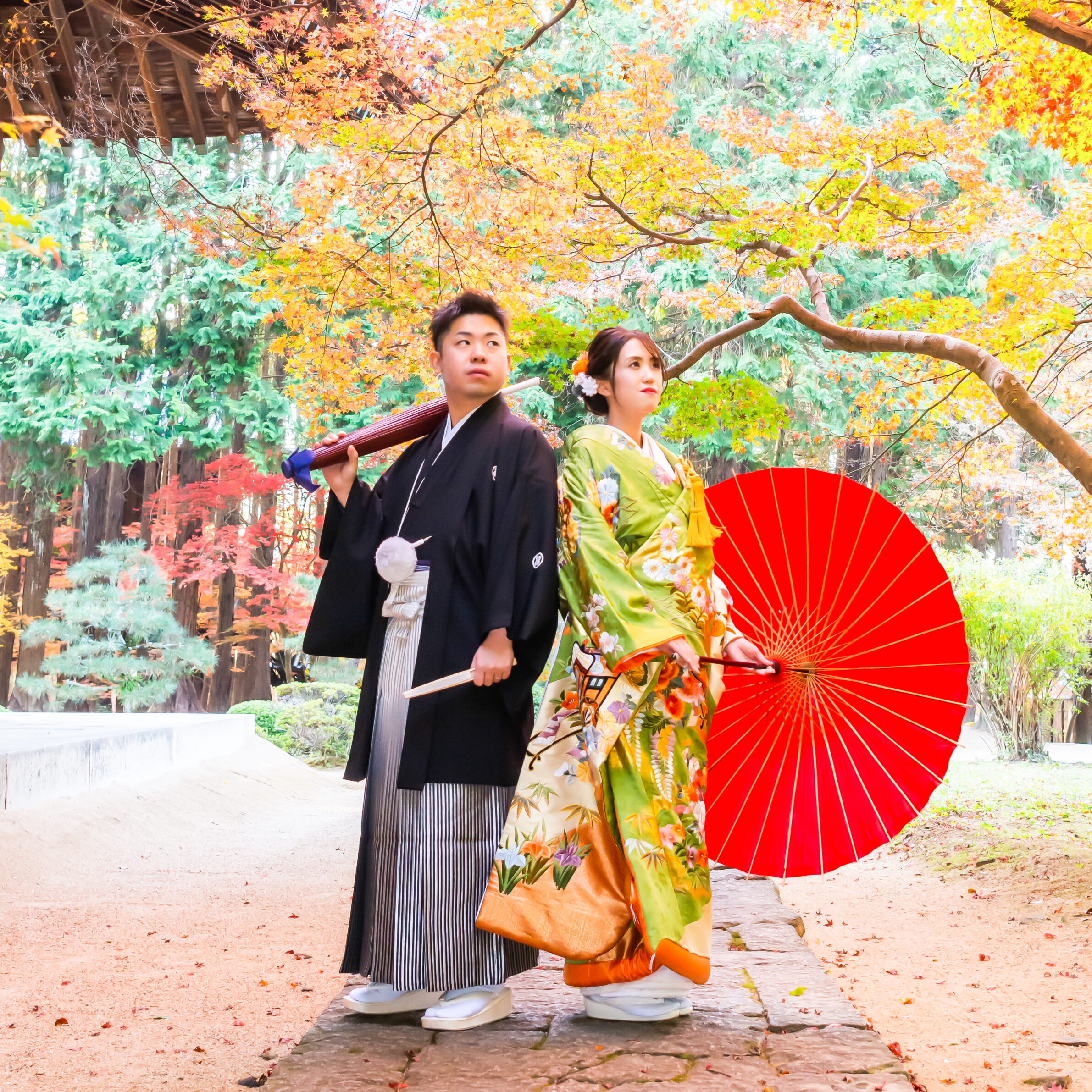 婚礼和装前撮りロケーション写真