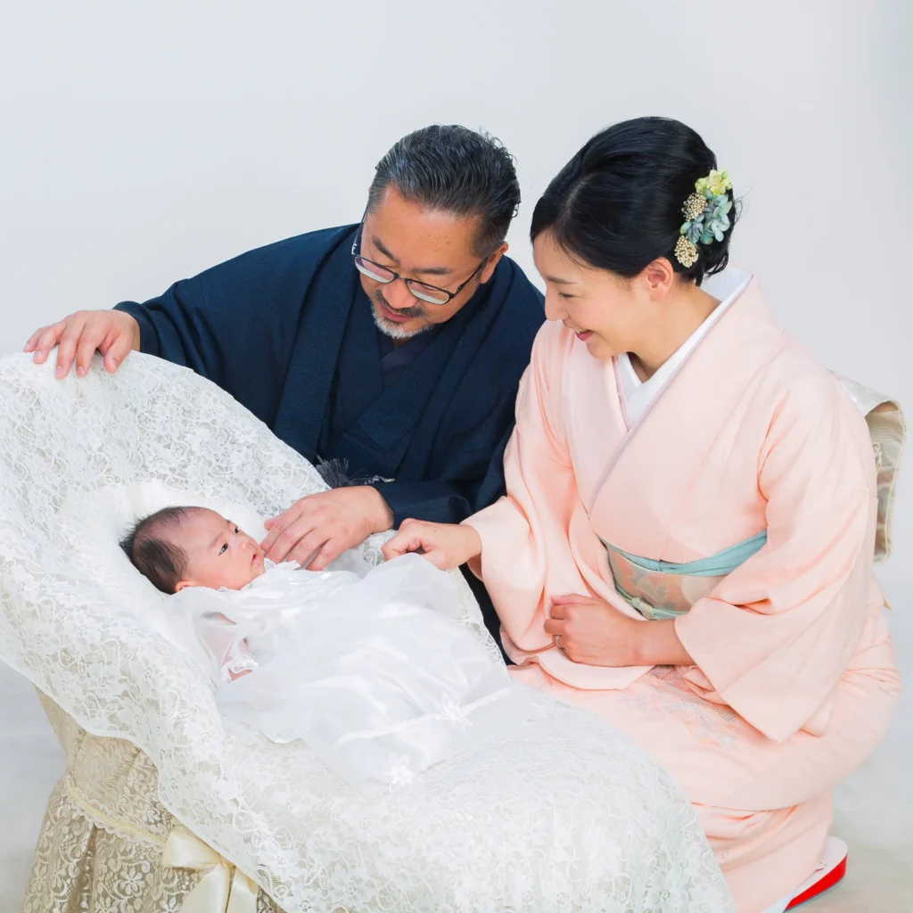 お宮参りの記念撮影(あとりえM・スタジオ撮影)