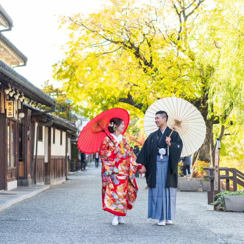 和装婚礼の前撮り(美観地区・あとりえM)