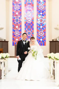 洋装婚礼前撮り（岡山国際ホテル・チャペル）