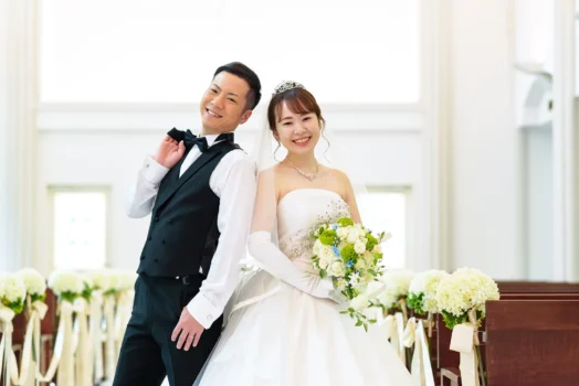 洋装婚礼前撮り（岡山国際ホテル・チャペル）