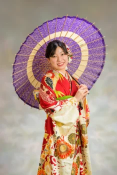 成人式前撮り（振袖・岡山国際ホテル写真室）