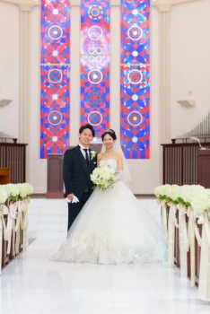 洋装婚礼前撮り（岡山国際ホテル・チャペル）